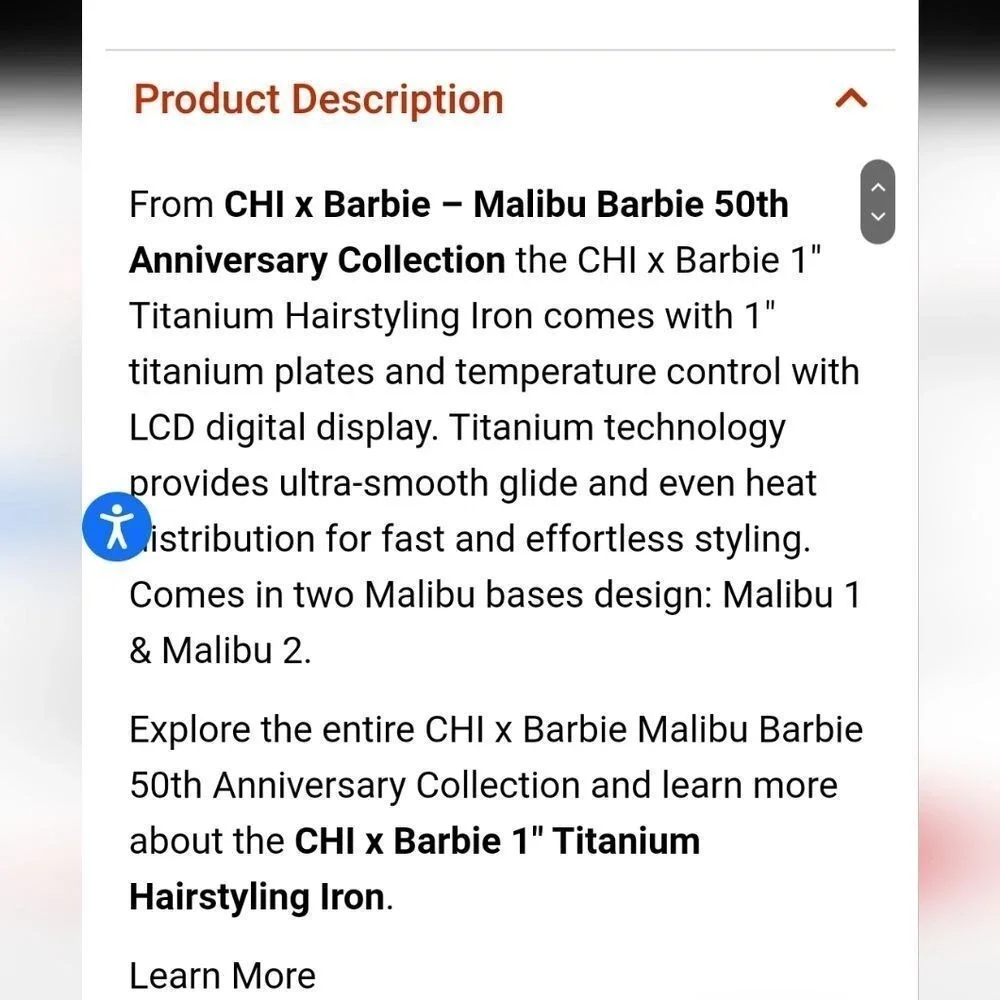 CHI X‎ Barbie Malibu Barbie 50th Anniversary 1